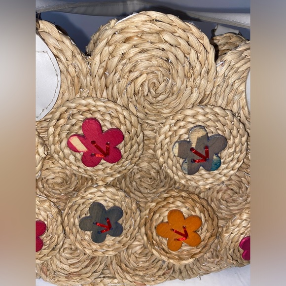 Vintage Australian Straw Raffia Zipper Top Purse - Picture 2 of 6